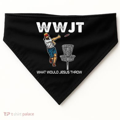 What Would Jesus Throw Golf Disc USA-Made Doggie Bandana