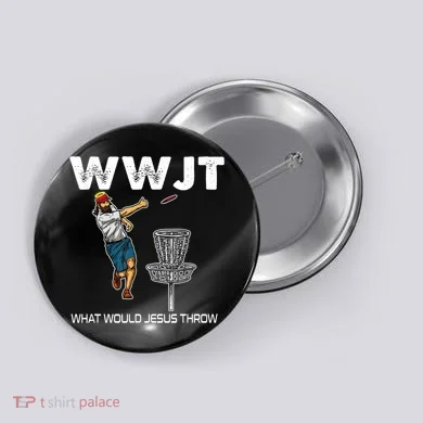 What Would Jesus Throw Golf Disc Button