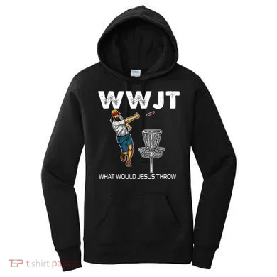What Would Jesus Throw Golf Disc Women's Hoodie
