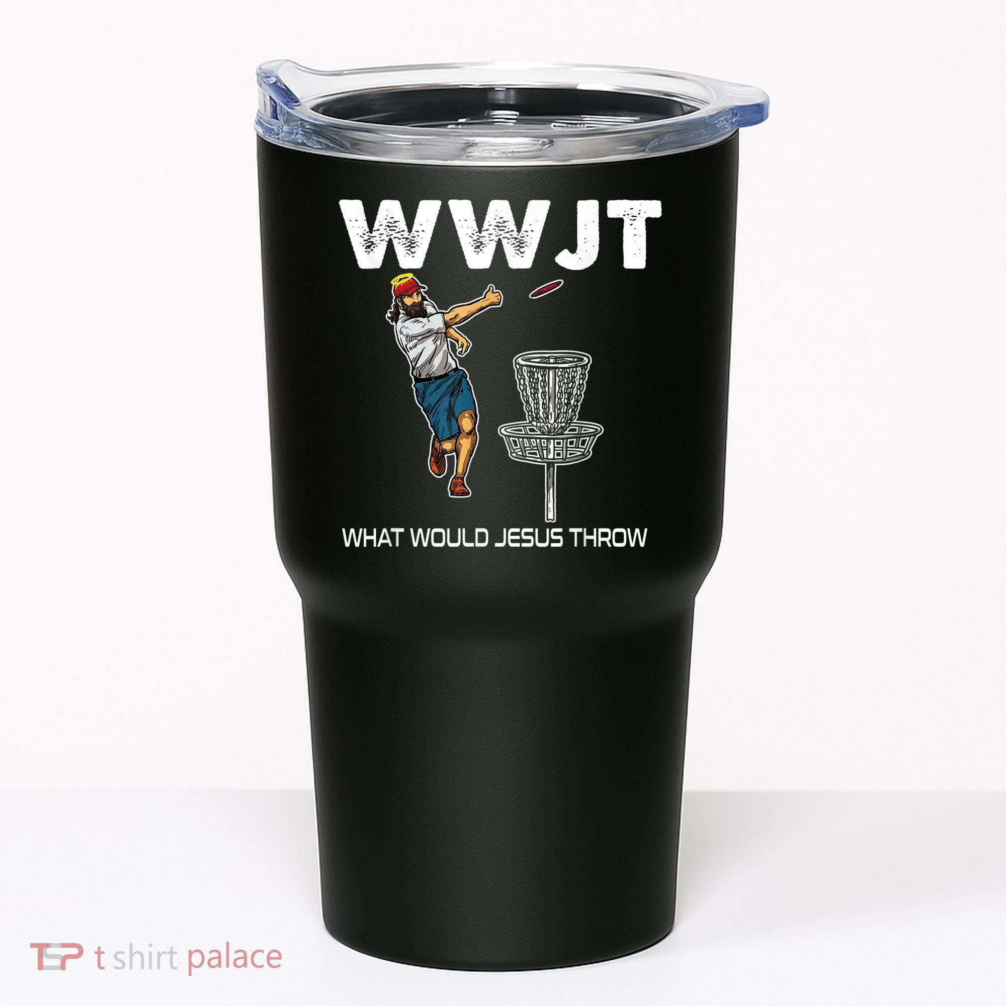 What Would Jesus Throw Golf Disc Tumbler