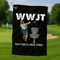 What Would Jesus Throw Golf Disc Golf Towel thumb 1