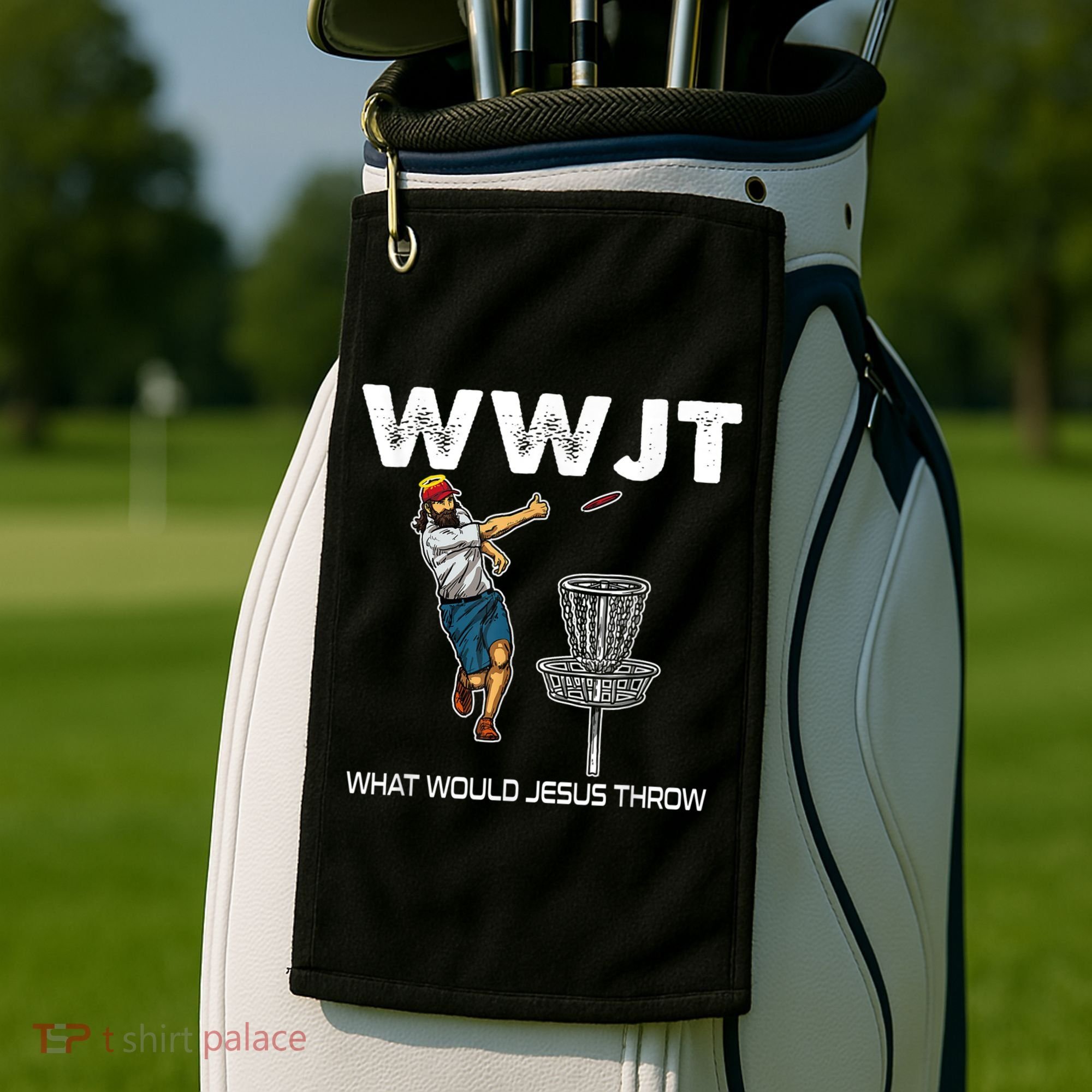 What Would Jesus Throw Golf Disc Golf Towel