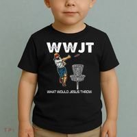 What Would Jesus Throw Golf Disc Toddler T-Shirt thumb 2