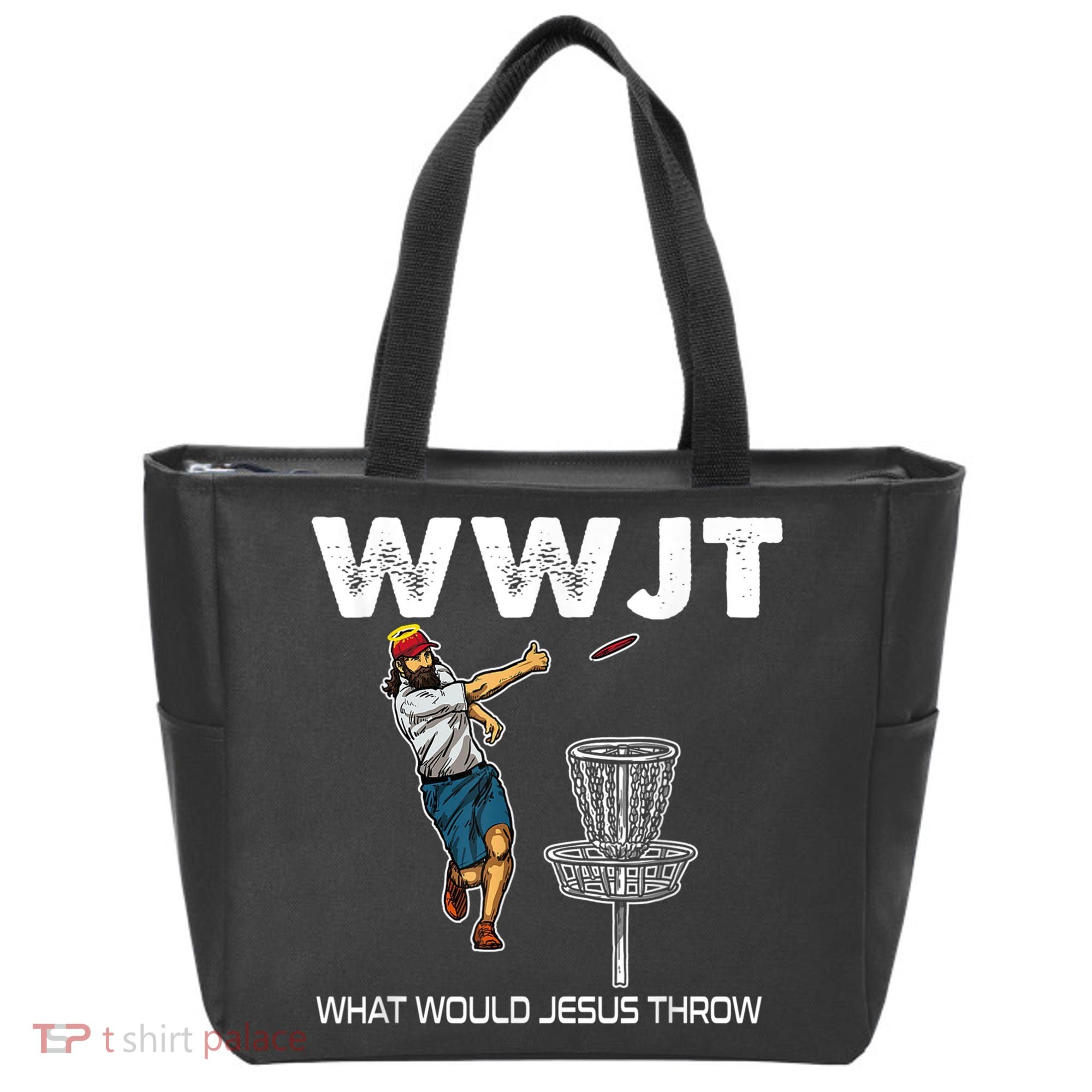 What Would Jesus Throw Golf Disc Tote Bag