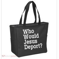 Who Would Jesus Deport Immigrant Rights Tote Bag thumb 2