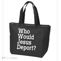 Who Would Jesus Deport Immigrant Rights Tote Bag thumb 3