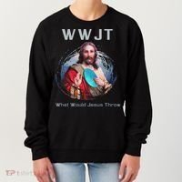 What Would Jesus Throw Funny Disc Golf & Women Women's Sweatshirt thumb 0