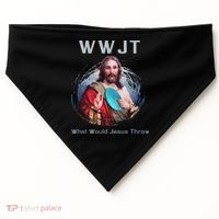 What Would Jesus Throw Funny Disc Golf & Women USA-Made Doggie Bandana thumb 0