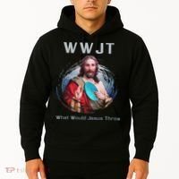What Would Jesus Throw Funny Disc Golf & Women Hoodie thumb 2