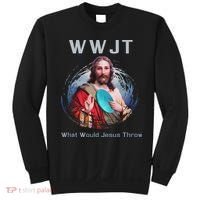 What Would Jesus Throw Funny Disc Golf & Women Sweatshirt thumb 0