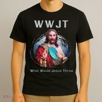 What Would Jesus Throw Funny Disc Golf & Women T-Shirt thumb 3