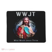 What Would Jesus Throw Funny Disc Golf & Women Mousepad thumb 0