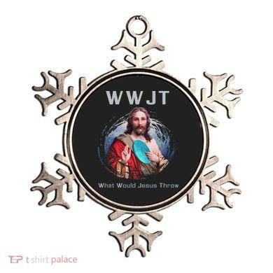 What Would Jesus Throw Funny Disc Golf & Women Ornament