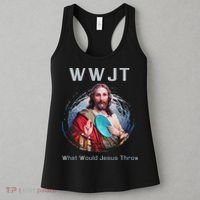 What Would Jesus Throw Funny Disc Golf & Women Women's Tank Top thumb 3