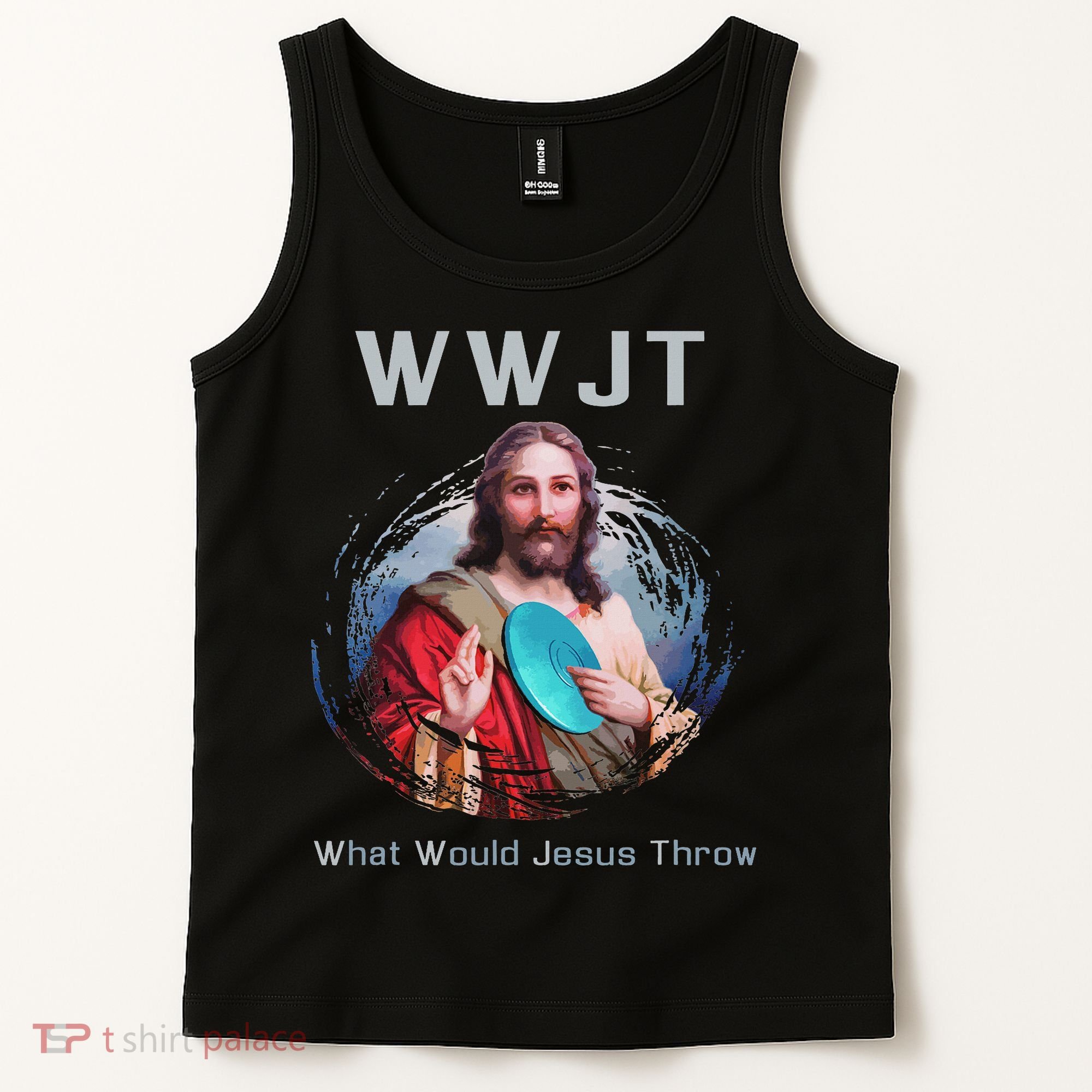 What Would Jesus Throw Funny Disc Golf & Women Tank Top