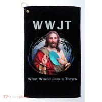 What Would Jesus Throw Funny Disc Golf & Women Golf Towel thumb 0