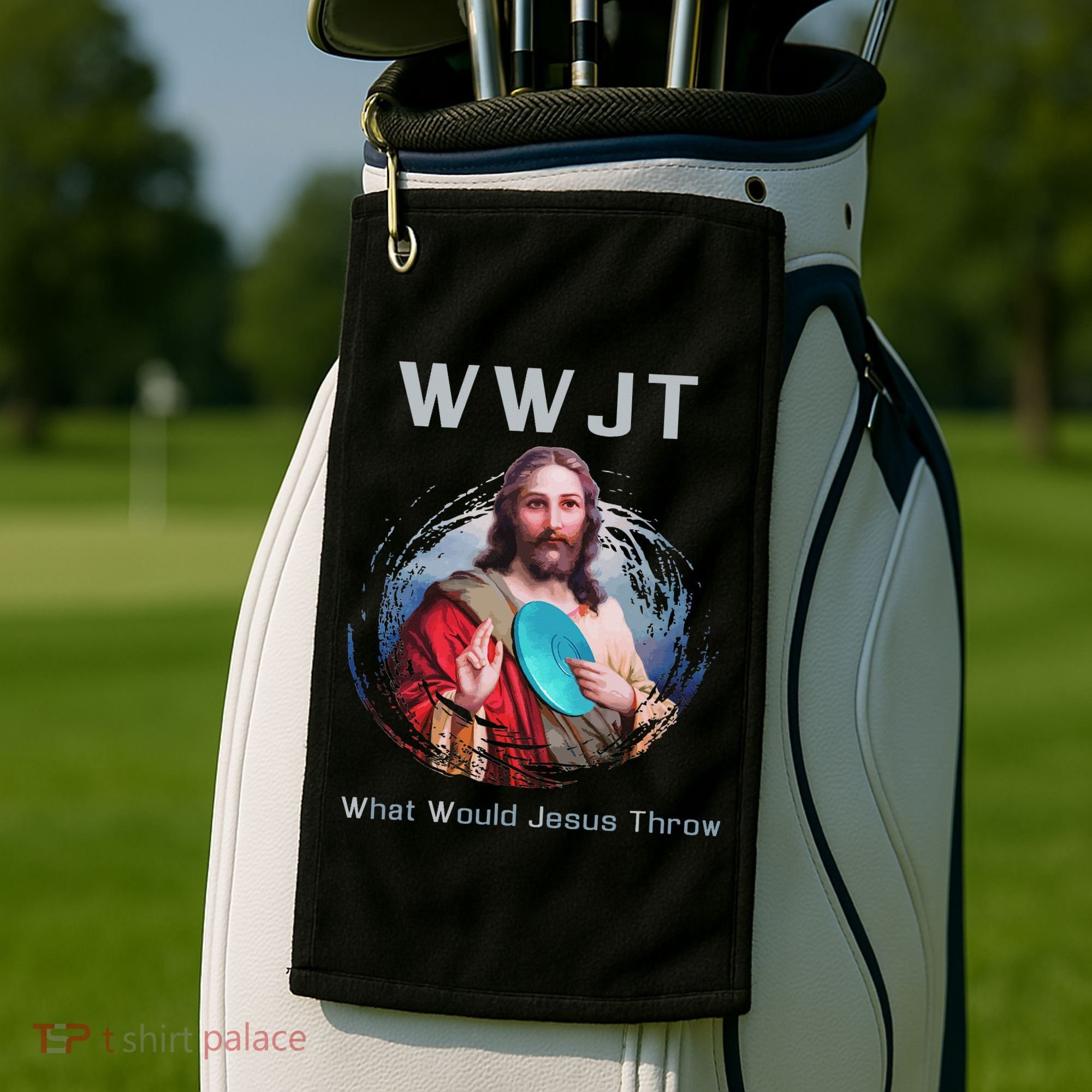 What Would Jesus Throw Funny Disc Golf & Women Golf Towel