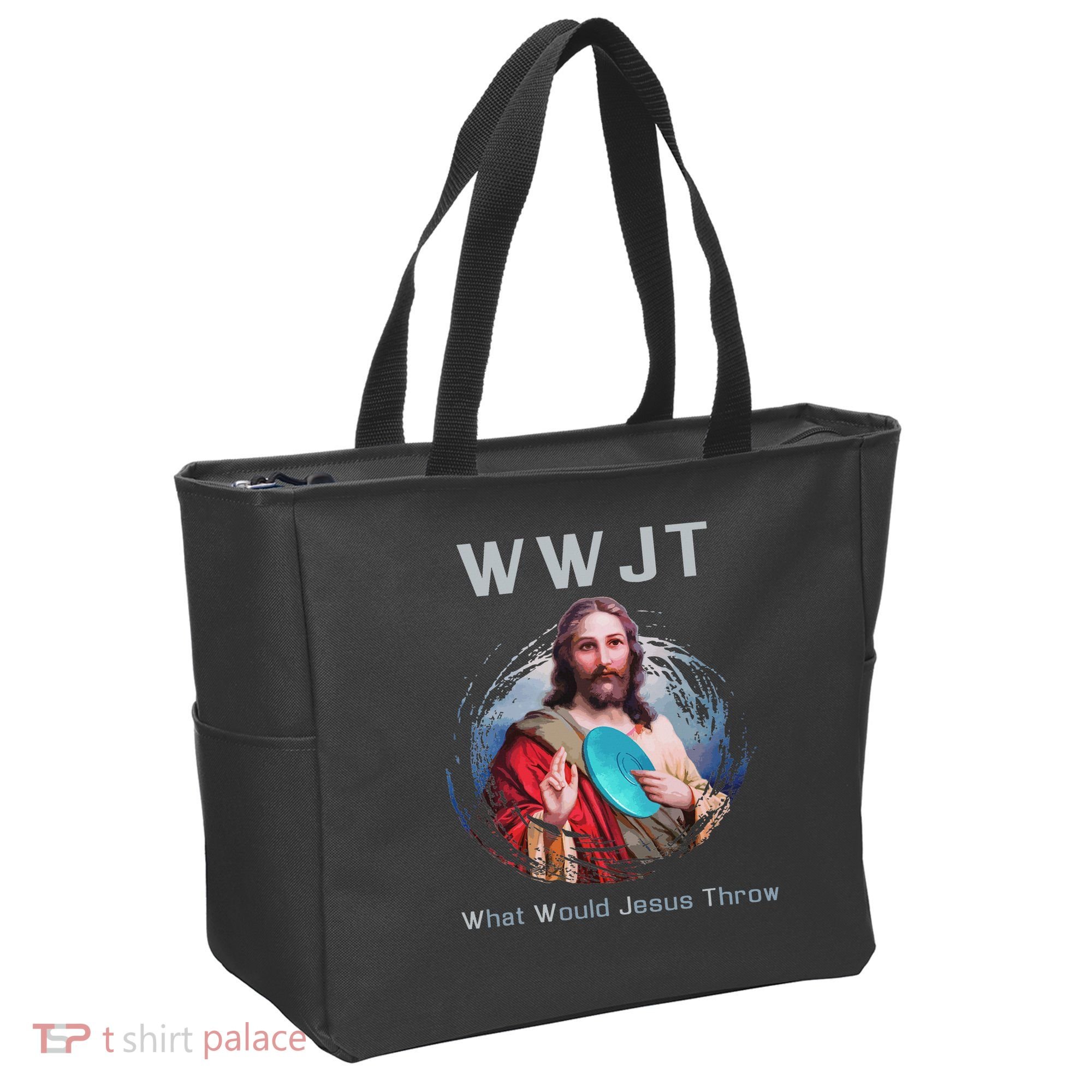What Would Jesus Throw Funny Disc Golf & Women Tote Bag