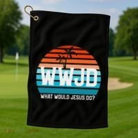What Would Jesus Do He Would Love First! Wwjd Hwlf Golf Towel thumb 1