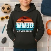 What Would Jesus Do He Would Love First! Wwjd Hwlf Kids Hoodie thumb 2