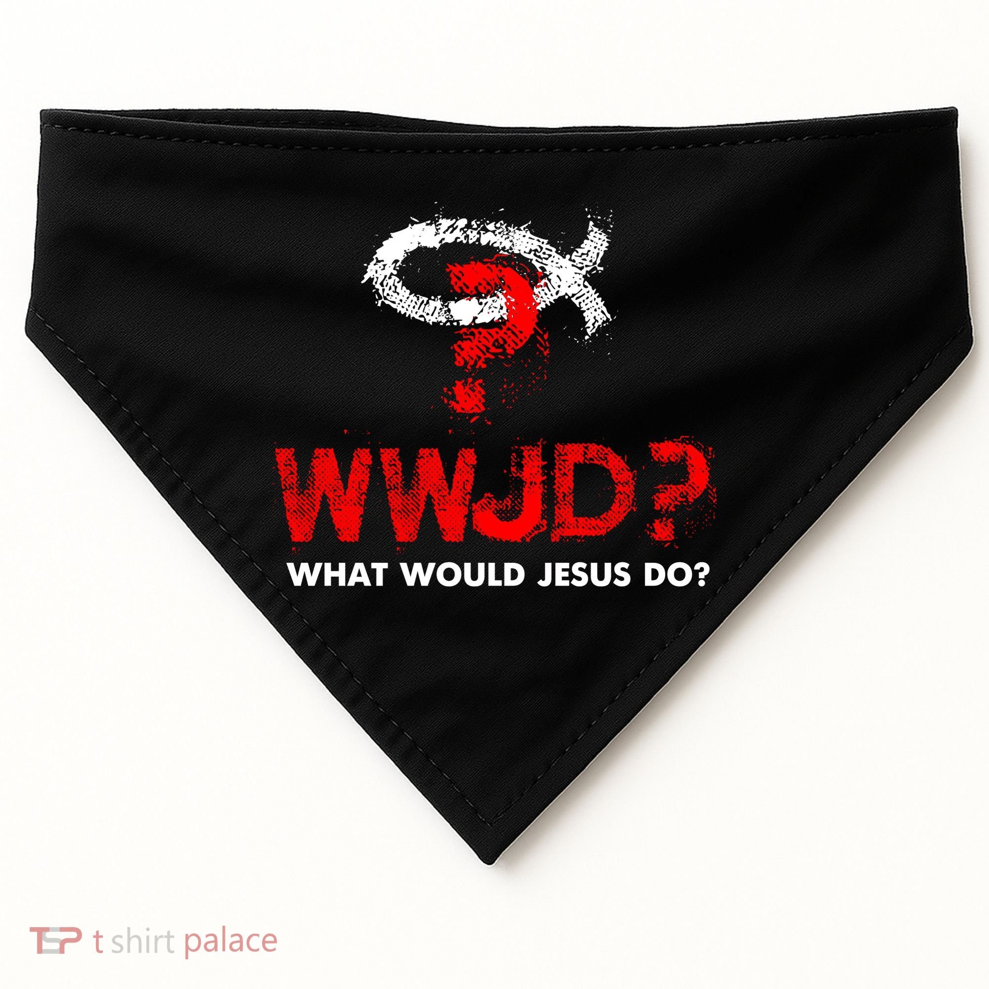 WWJD? What Would Jesus Do USA-Made Doggie Bandana