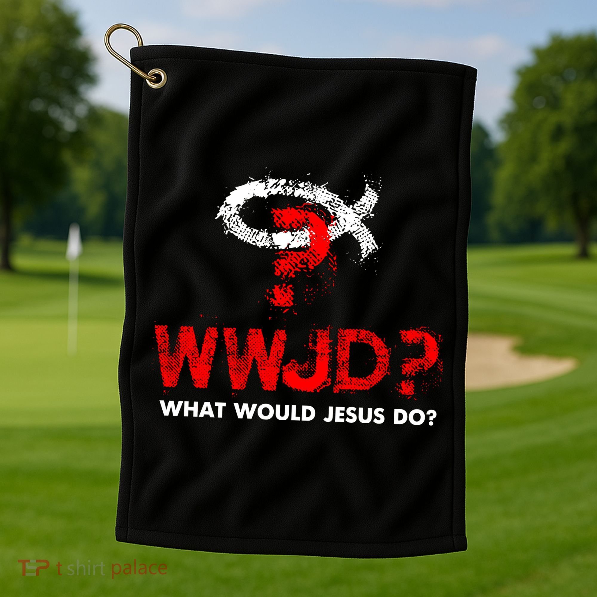 WWJD? What Would Jesus Do Golf Towel