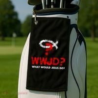 WWJD? What Would Jesus Do Golf Towel thumb 2