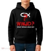 WWJD? What Would Jesus Do Kids Hoodie thumb 4