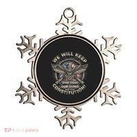 We Will Keep Our God Guns And Constitution Distressed Ornament thumb 0