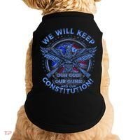 We Will Keep Our God Guns And Constitution 2nd Amendment Doggie Tank thumb 0