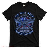 We Will Keep Our God Guns And Constitution 2nd Amendment T-Shirt thumb 0