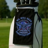 We Will Keep Our God Guns And Constitution 2nd Amendment Golf Towel thumb 2