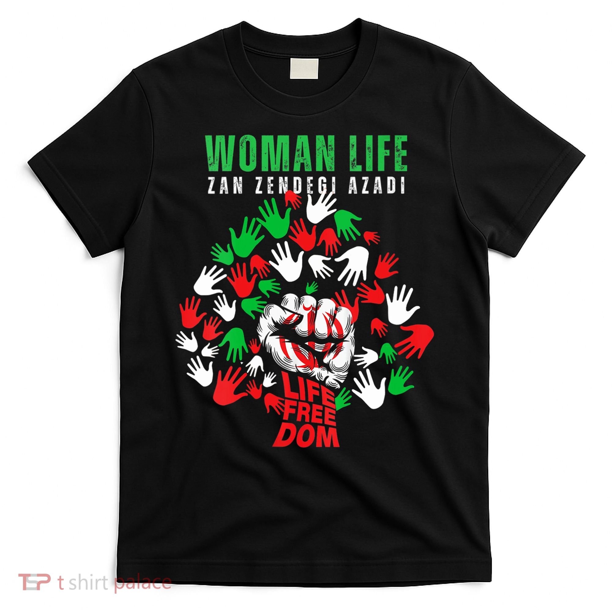 Womens Woman Life Freedom Iran Zan Zendegi Azadi Persian T-Shirt
