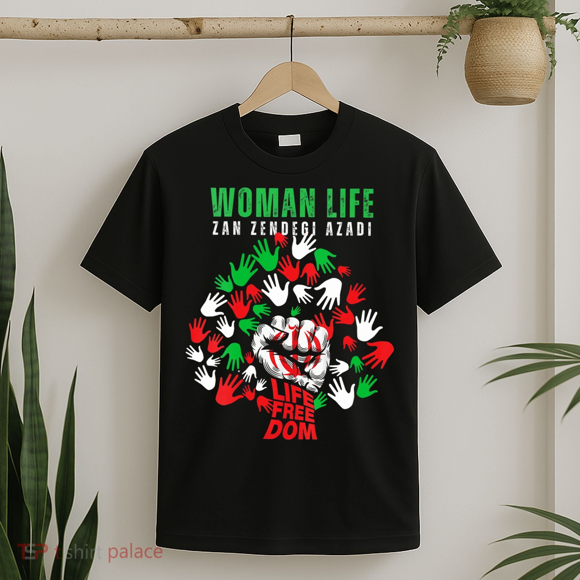 Womens Woman Life Freedom Iran Zan Zendegi Azadi Persian T-Shirt