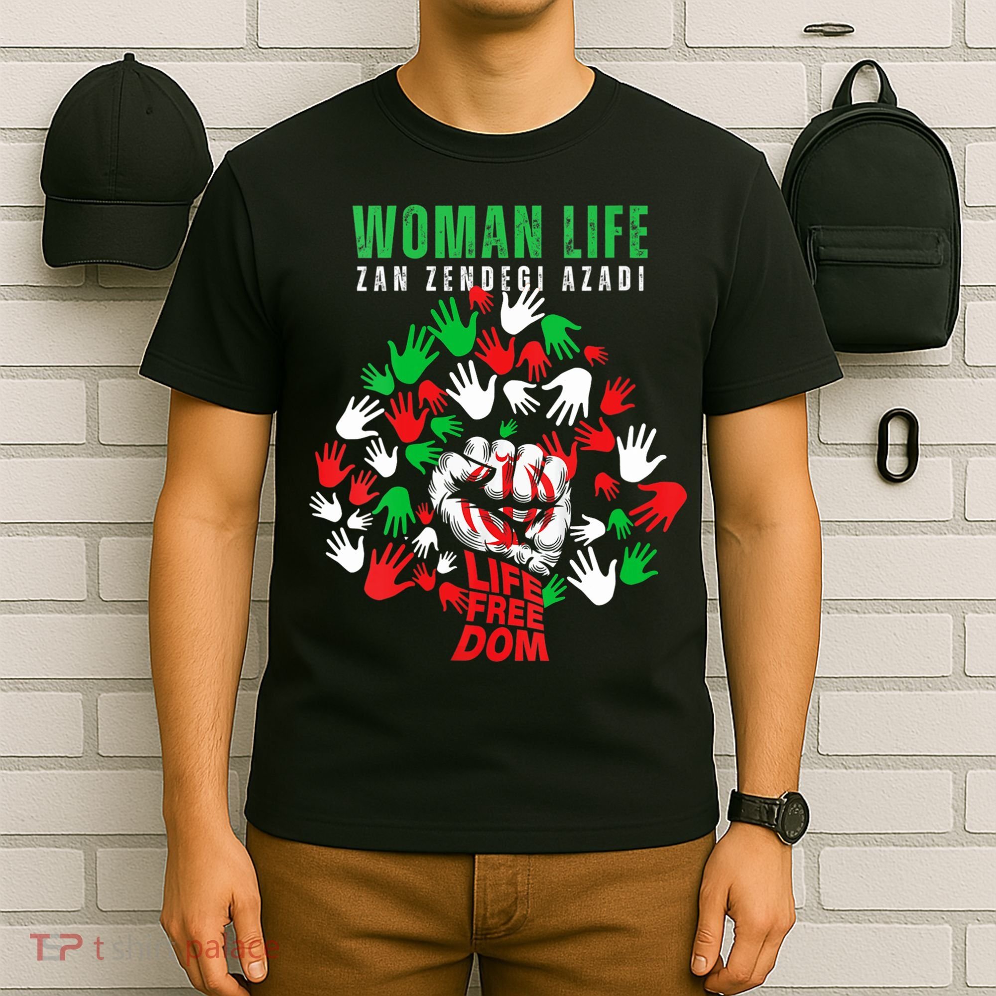 Womens Woman Life Freedom Iran Zan Zendegi Azadi Persian T-Shirt