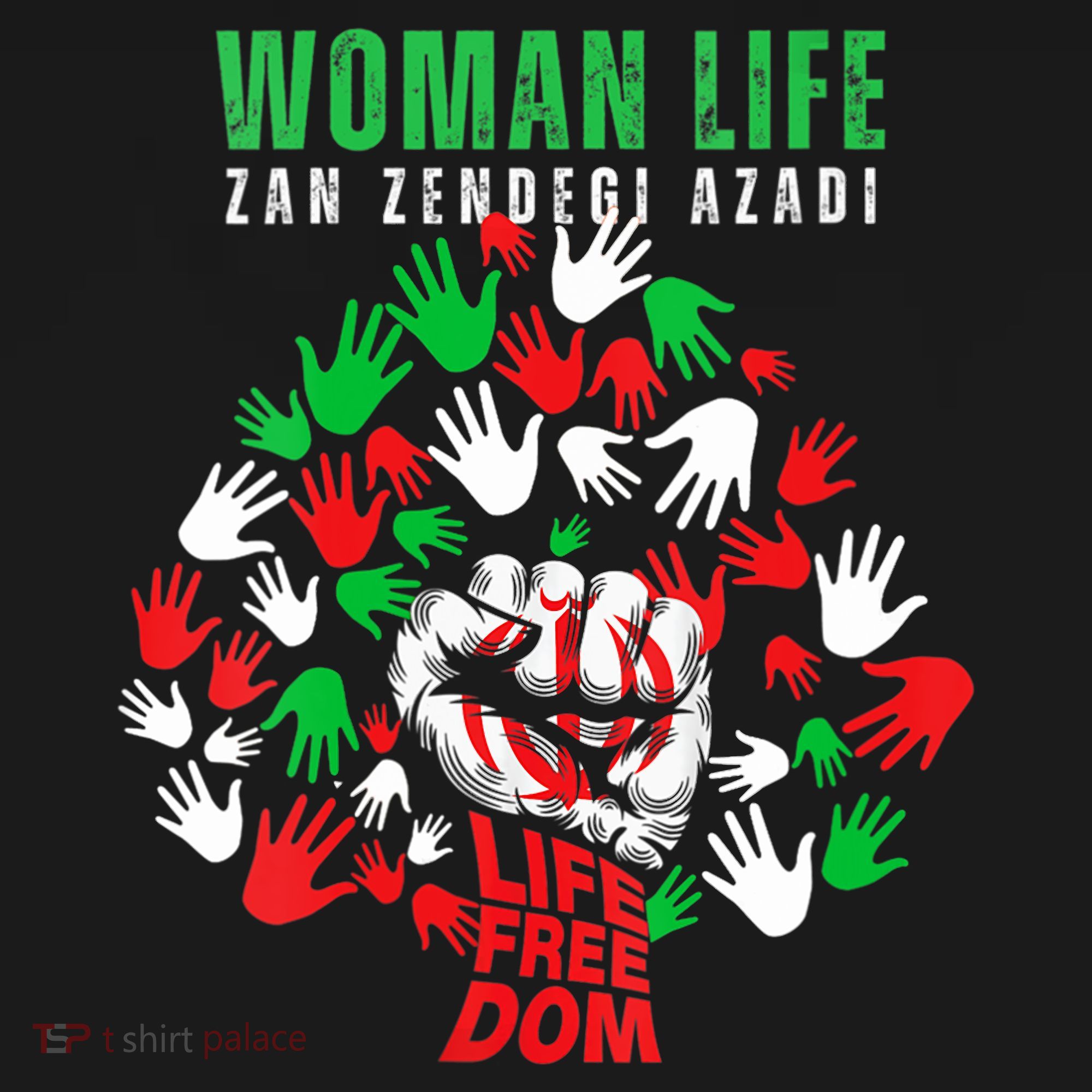 Womens Woman Life Freedom Iran Zan Zendegi Azadi Persian Women's Hoodie