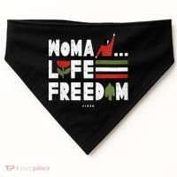 Womens Woman Life Freedom USA-Made Doggie Bandana thumb 0