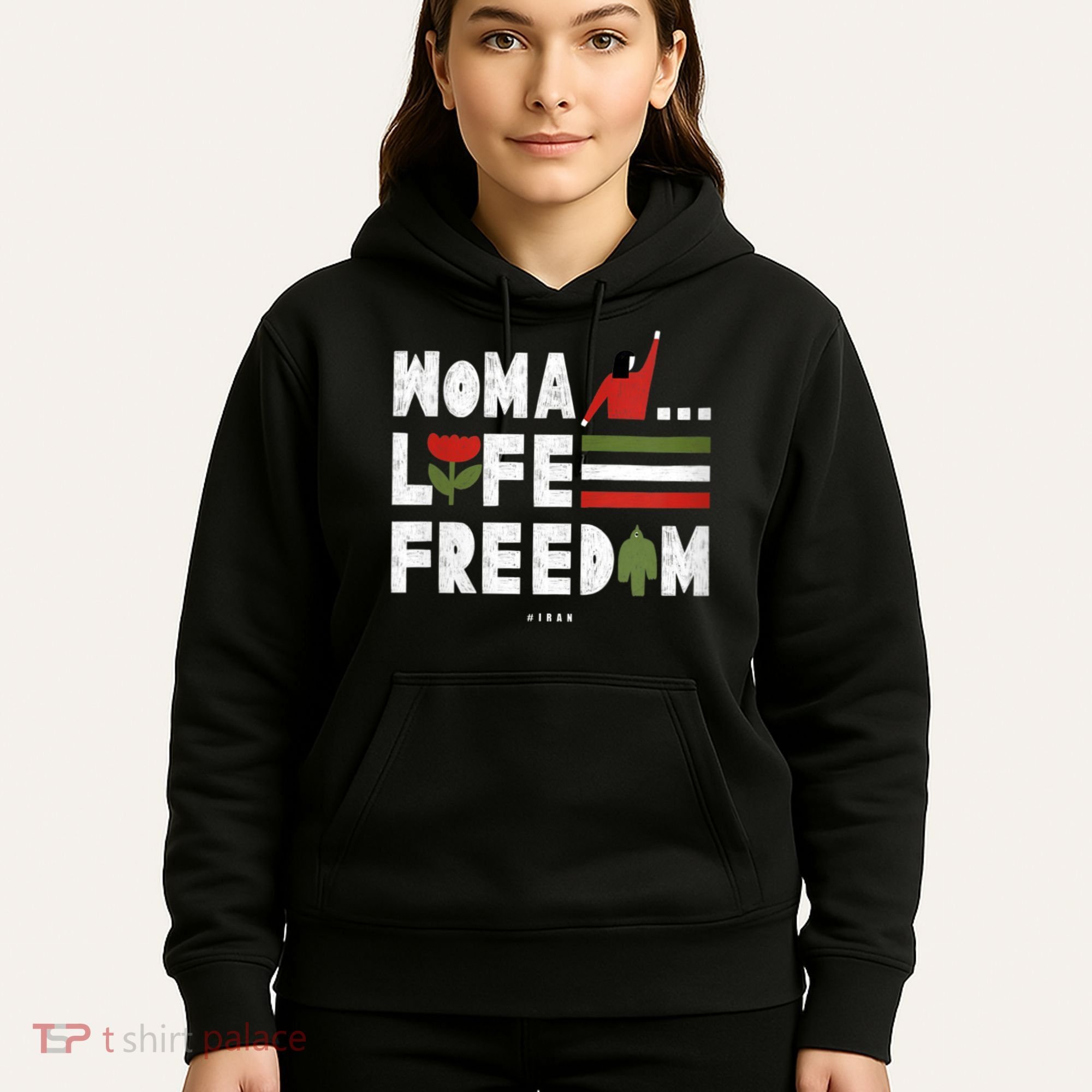 Womens Woman Life Freedom Hoodie
