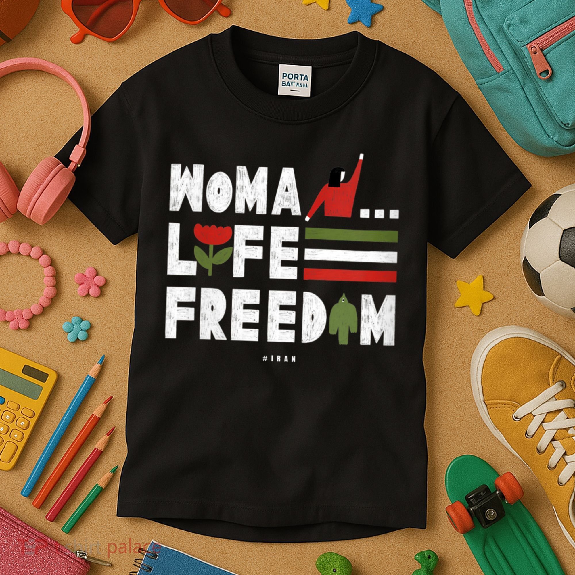 Womens Woman Life Freedom Kids T-Shirt