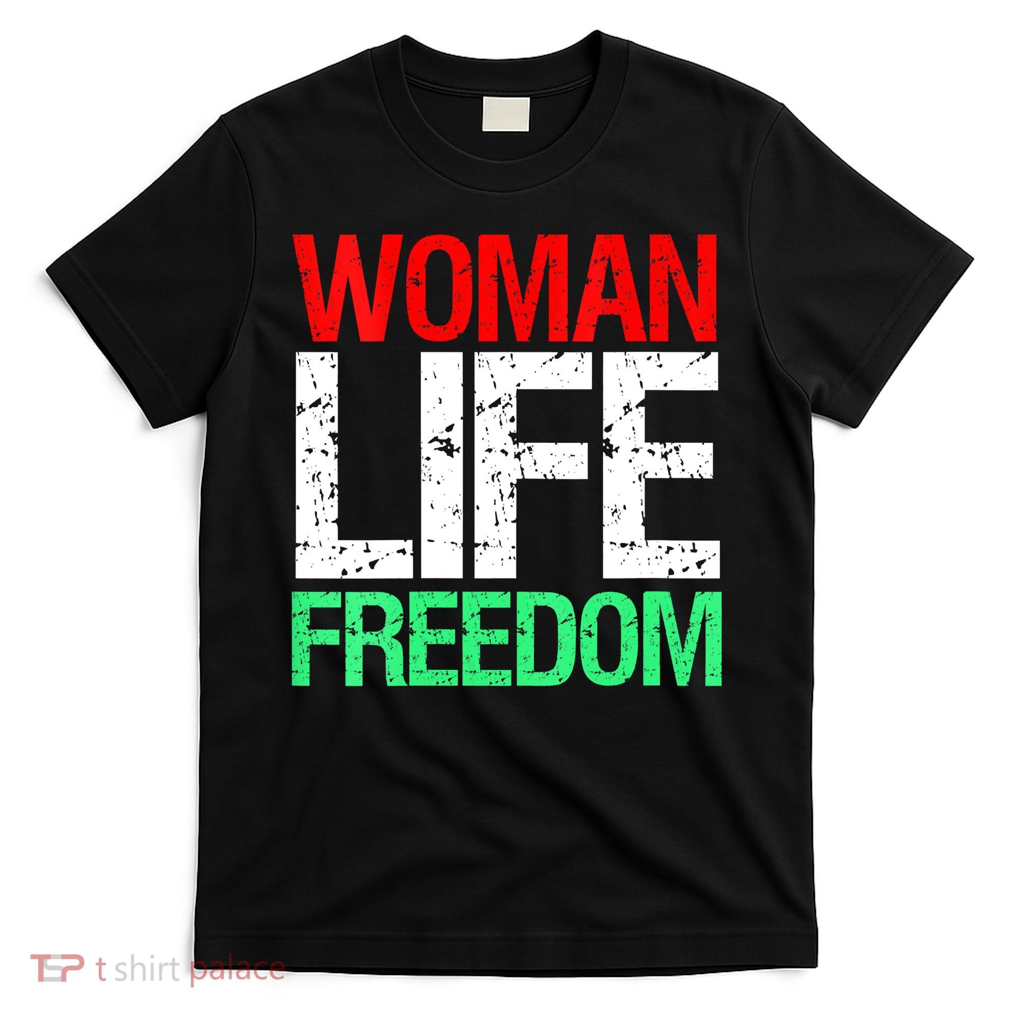 Wo WOMAN LIFE FREEDOM IRAN Iranian Patriotic Slogan Vintage T-Shirt