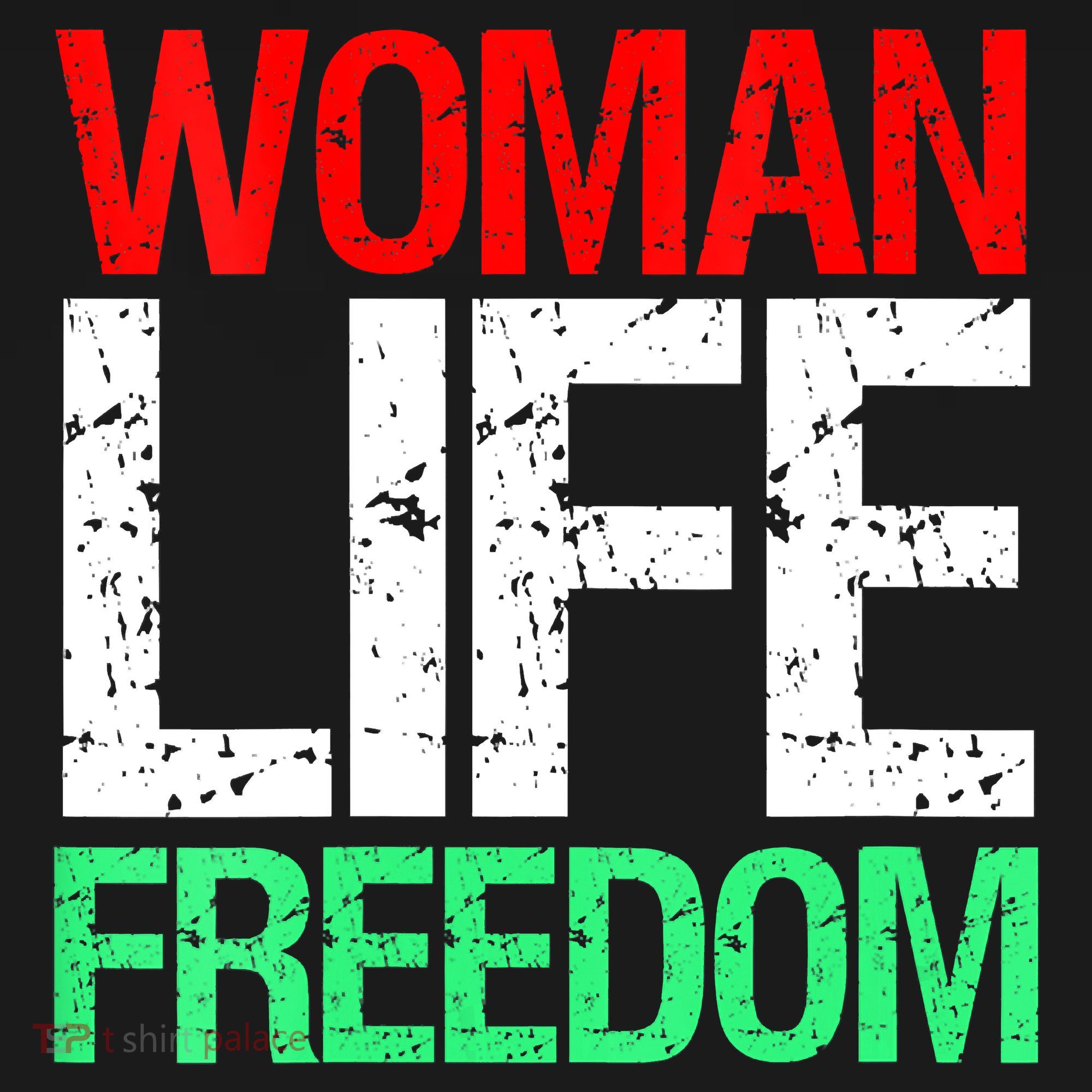 Wo WOMAN LIFE FREEDOM IRAN Iranian Patriotic Slogan Vintage T-Shirt