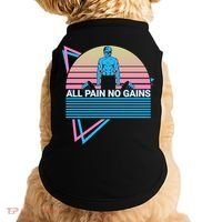 Weightlifting Weight Lifting Powerlifting All Pain No Gains Meaningful Gift Doggie Tank thumb 0