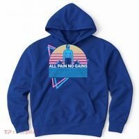 Weightlifting Weight Lifting Powerlifting All Pain No Gains Meaningful Gift Hoodie thumb 0