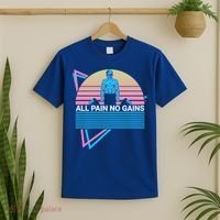 Weightlifting Weight Lifting Powerlifting All Pain No Gains Meaningful Gift T-Shirt thumb 2