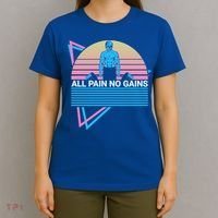 Weightlifting Weight Lifting Powerlifting All Pain No Gains Meaningful Gift T-Shirt thumb 4