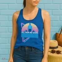 Weightlifting Weight Lifting Powerlifting All Pain No Gains Meaningful Gift Women's Tank Top thumb 2