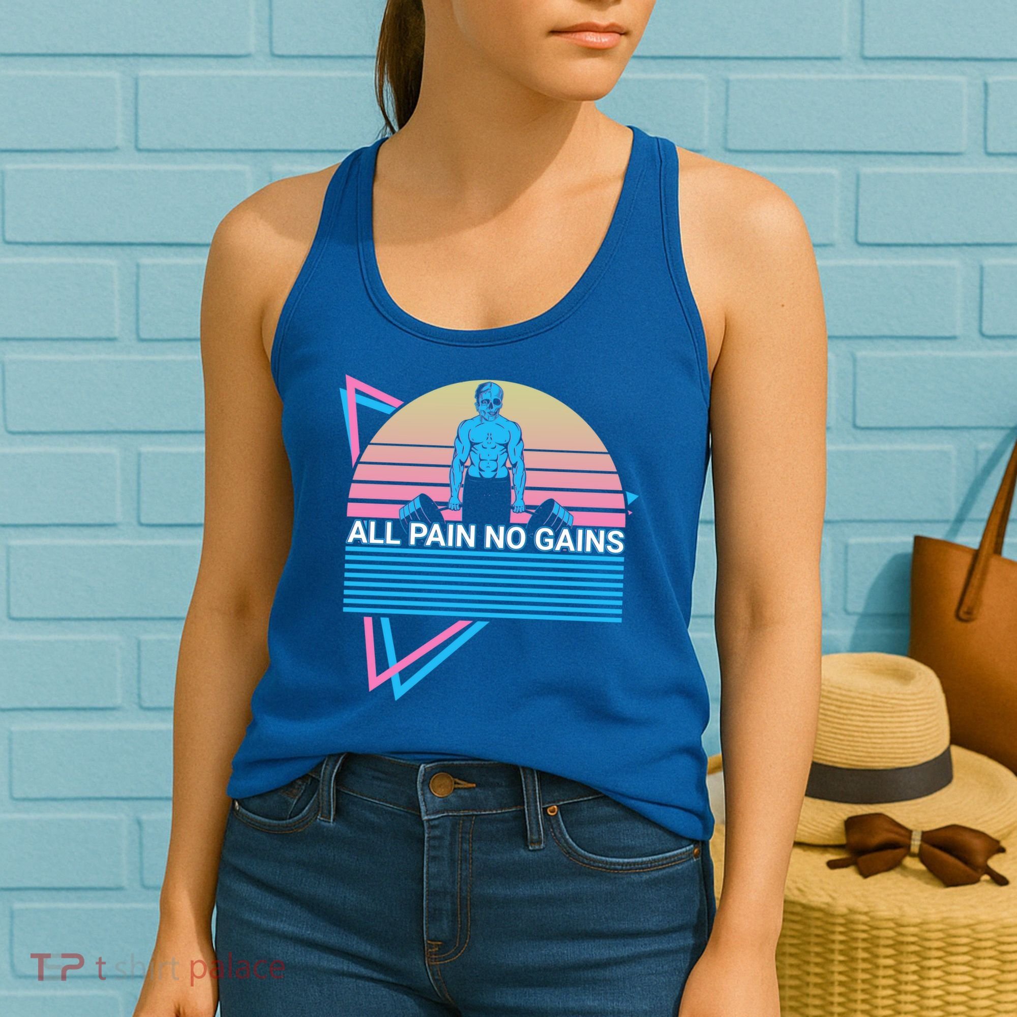 Weightlifting Weight Lifting Powerlifting All Pain No Gains Meaningful Gift Women's Tank Top