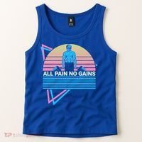 Weightlifting Weight Lifting Powerlifting All Pain No Gains Meaningful Gift Tank Top thumb 2
