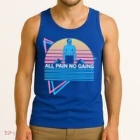 Weightlifting Weight Lifting Powerlifting All Pain No Gains Meaningful Gift Tank Top thumb 3