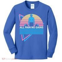 Weightlifting Weight Lifting Powerlifting All Pain No Gains Meaningful Gift Kids Long Sleeve Shirt thumb 0